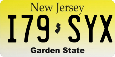 NJ license plate I79SYX