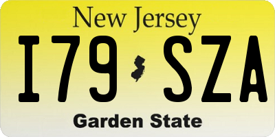 NJ license plate I79SZA