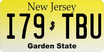 NJ license plate I79TBU