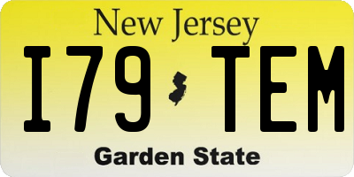 NJ license plate I79TEM