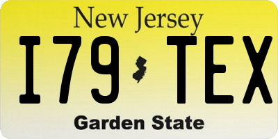 NJ license plate I79TEX