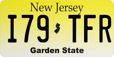 NJ license plate I79TFR