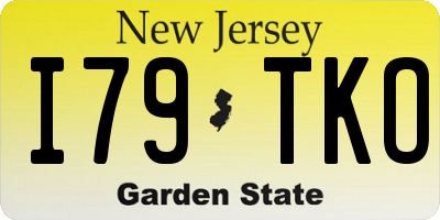 NJ license plate I79TKO