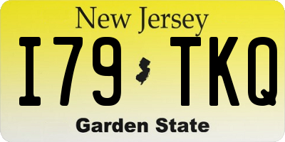 NJ license plate I79TKQ