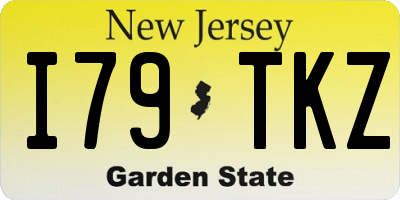 NJ license plate I79TKZ