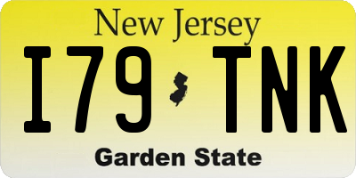 NJ license plate I79TNK