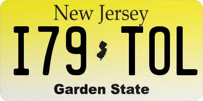 NJ license plate I79TOL