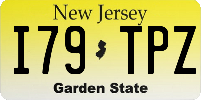 NJ license plate I79TPZ