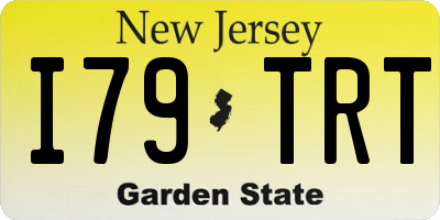 NJ license plate I79TRT