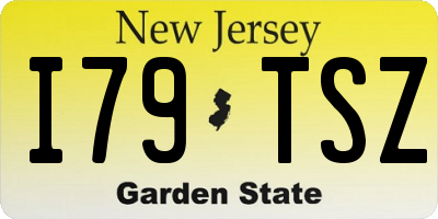 NJ license plate I79TSZ