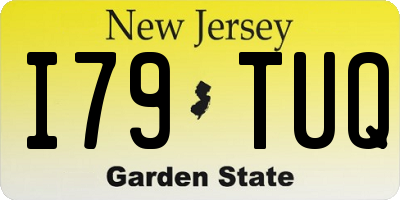 NJ license plate I79TUQ