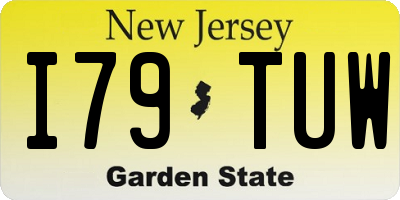 NJ license plate I79TUW