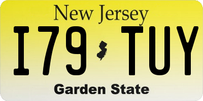 NJ license plate I79TUY