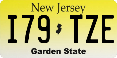 NJ license plate I79TZE