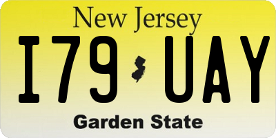 NJ license plate I79UAY