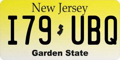 NJ license plate I79UBQ