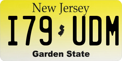 NJ license plate I79UDM