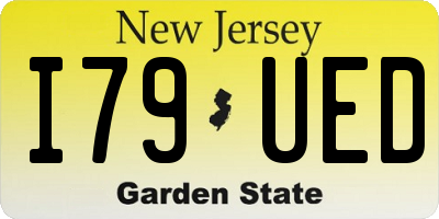 NJ license plate I79UED