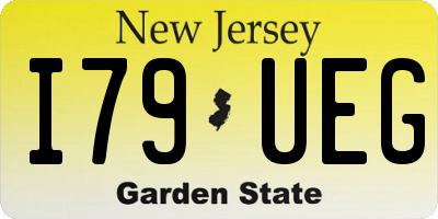 NJ license plate I79UEG