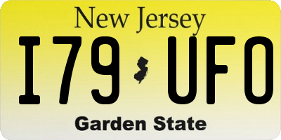 NJ license plate I79UFO