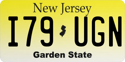 NJ license plate I79UGN
