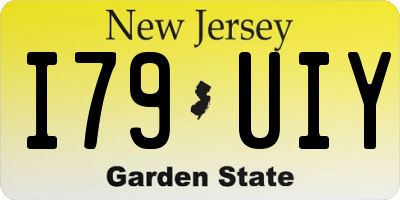NJ license plate I79UIY