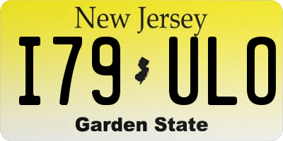 NJ license plate I79ULO