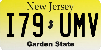 NJ license plate I79UMV