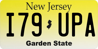 NJ license plate I79UPA
