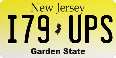 NJ license plate I79UPS