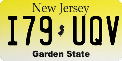 NJ license plate I79UQV