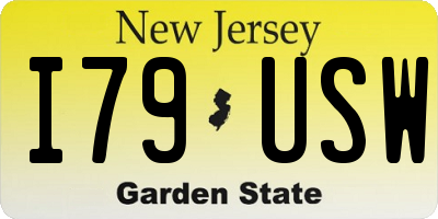 NJ license plate I79USW