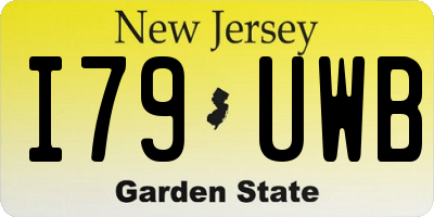NJ license plate I79UWB
