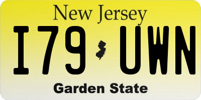 NJ license plate I79UWN