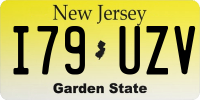 NJ license plate I79UZV