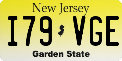 NJ license plate I79VGE