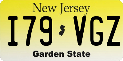 NJ license plate I79VGZ