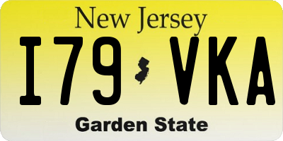 NJ license plate I79VKA