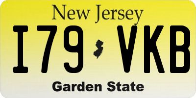 NJ license plate I79VKB