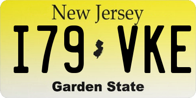 NJ license plate I79VKE