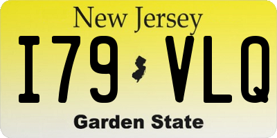 NJ license plate I79VLQ
