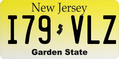 NJ license plate I79VLZ