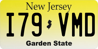 NJ license plate I79VMD