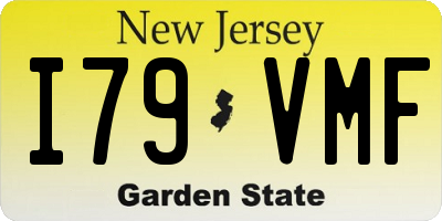NJ license plate I79VMF