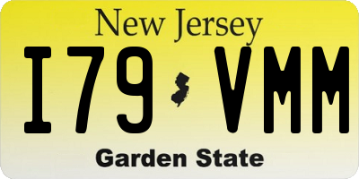 NJ license plate I79VMM