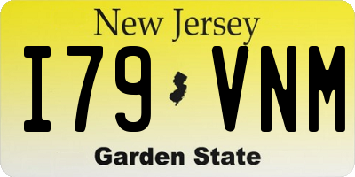 NJ license plate I79VNM