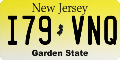 NJ license plate I79VNQ