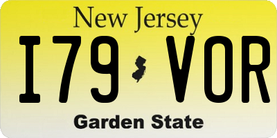 NJ license plate I79VOR