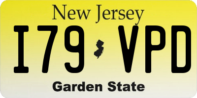 NJ license plate I79VPD