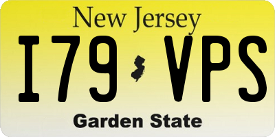 NJ license plate I79VPS
